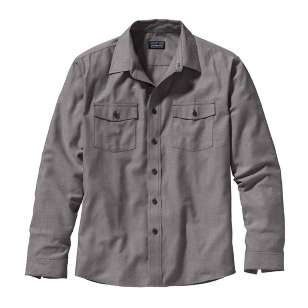 Patagonia Men's Gray Button-Up Shirt Medium